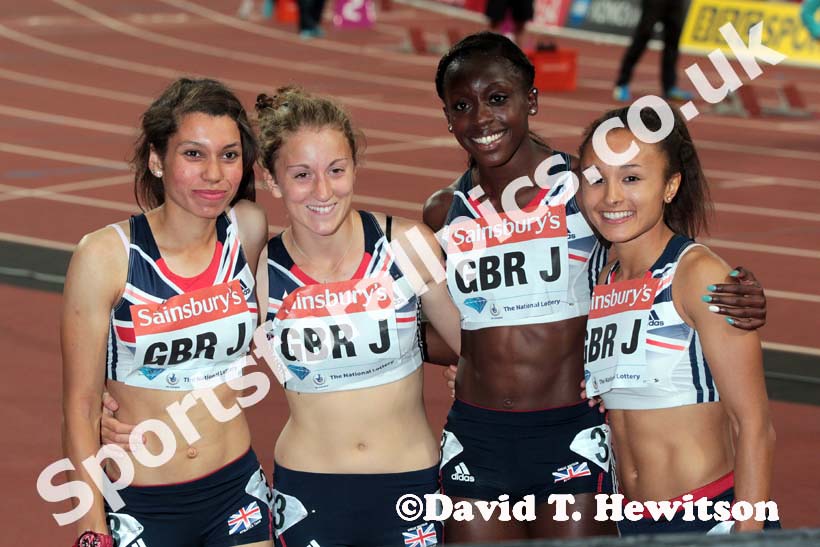 Great Britain Juniors 100 metres relay squad,  2013 IAAF Diamond League, Sainsbury's Anniversary Games, Queen Elizabeth Olympic Park, London.